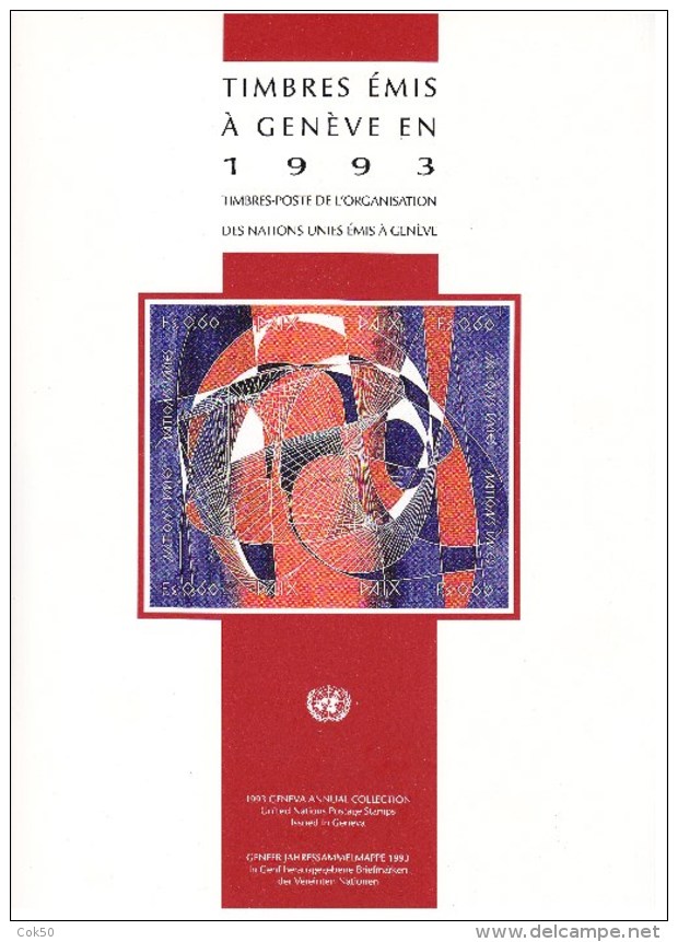 UN - United Nations Geneva 1993 MNH Souvenir Folder - Year Pack - Andere & Zonder Classificatie