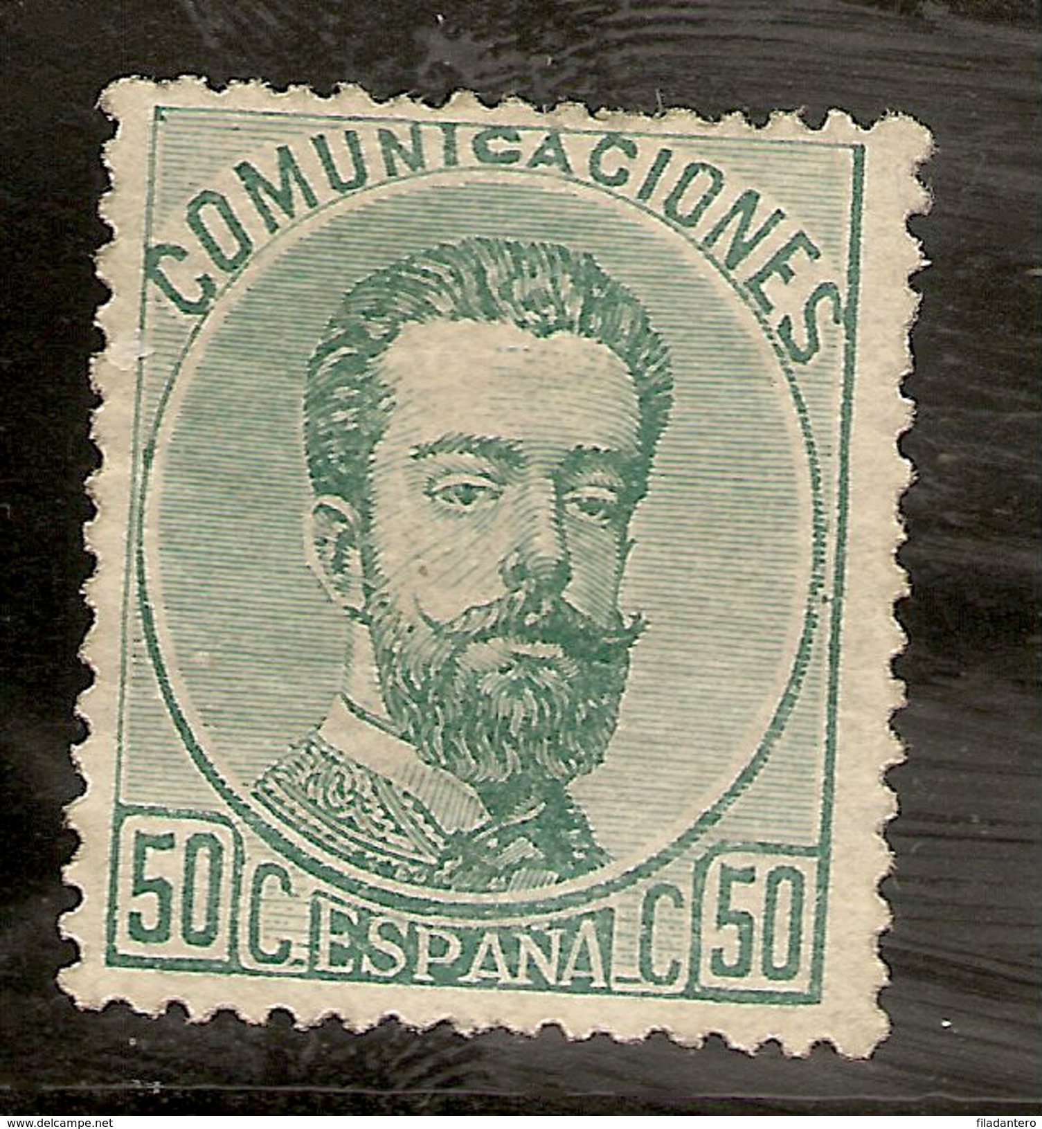 Edifil  126*  Amadeo I  1872   50 Céntimos Verde     NL157 - Nuevos