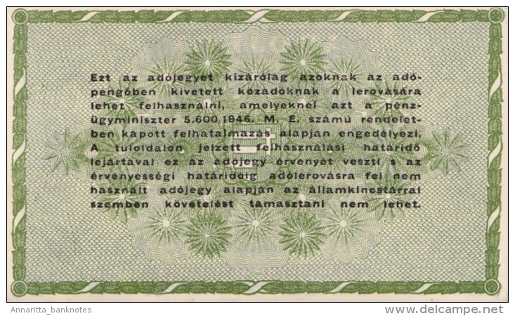 HUNGARY 50000 ADÓPENGÖ 1946 P-138c UNC WITHOUT WATERMARK & SERIAL [ HU138c ] - Hungary