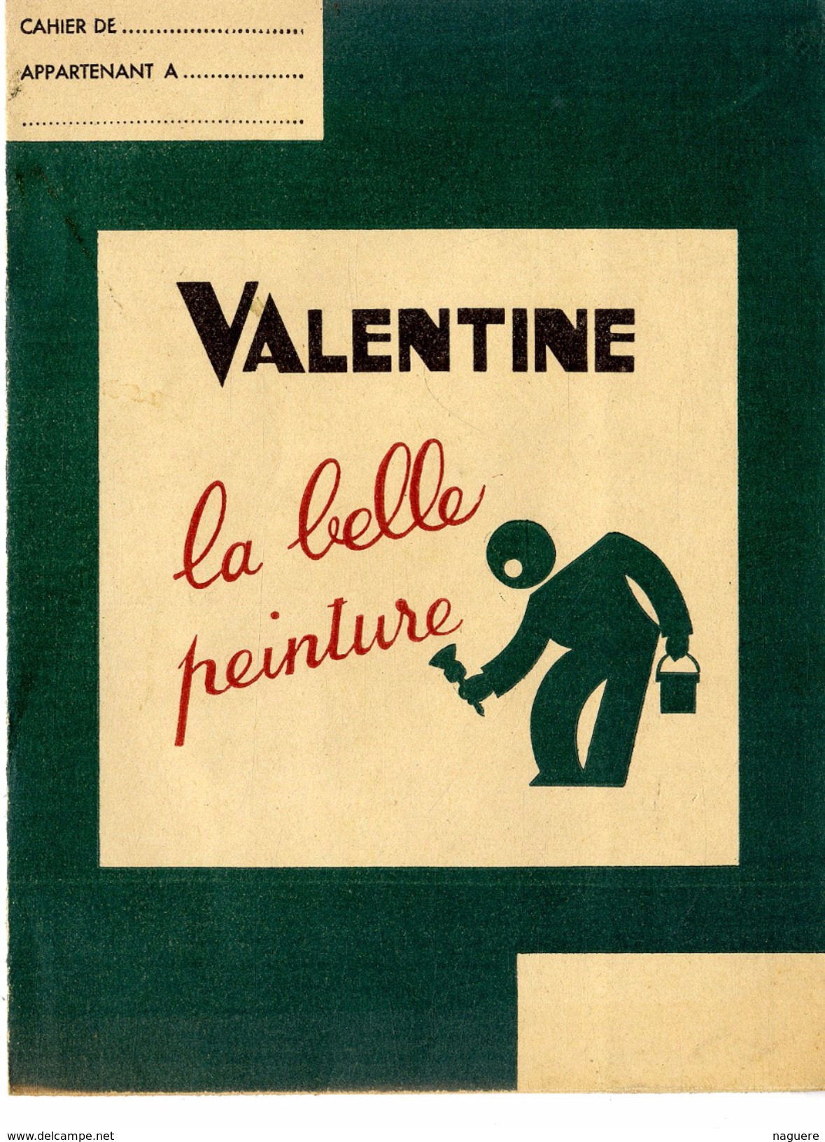 PROTEGE CAHIER  VALENTINE LA BELLE PEINTURE - Farben & Lacke