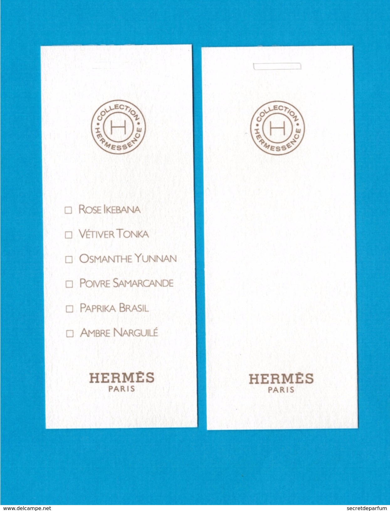 Cartes Parfumées Carte  Collection Hermessence De  Hermès 6 FRAGRANGES - Modernes (à Partir De 1961)