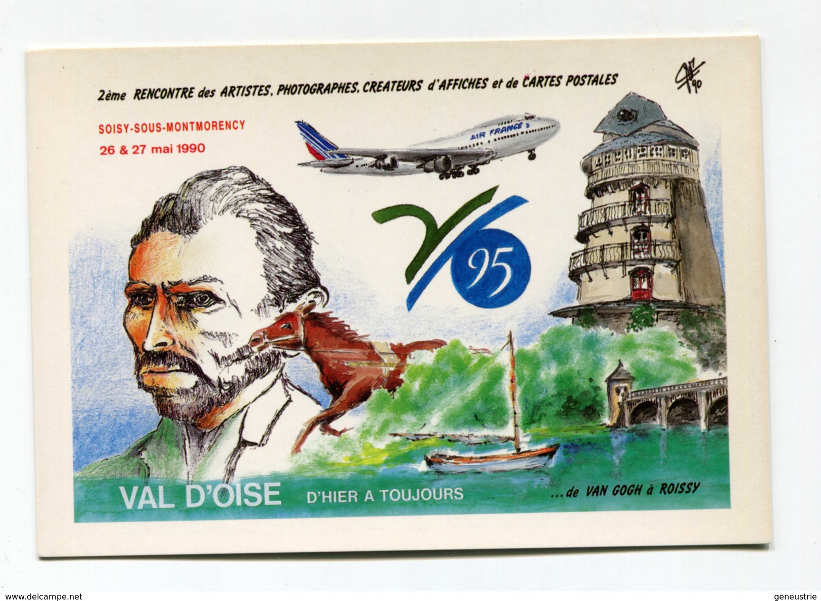 CPM "Année Van Gogh" Tirage Limité - Hippodrome D´Enghien 1990 Auvers Sur Oise Soisy-sous-Montmorency - Barberousse