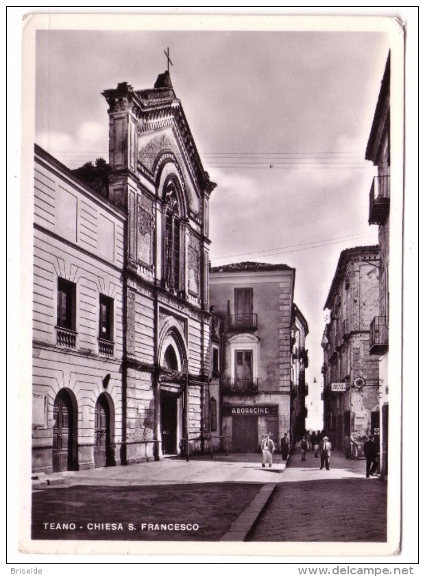 TEANO CASERTA CHIESA DI SAN FRANCESCO F/G LUCIDO VIAGGIATA 1959 - Altri & Non Classificati