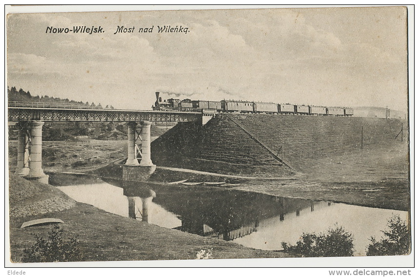 Nowo Wilejk Most Nad Wilenkq  Train On A Bridge Editor Nakl. F. Musko Wilno Vilnius - Lituanie