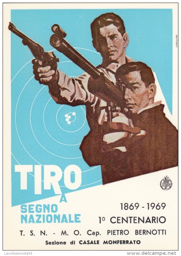 8220-1° CENTENARIO TIRO A SEGNO NAZIONALE M.O. CAP. PIETRO BERNOTTI-CASALE MONFERRATO-1969-FG - Tiro (armas)