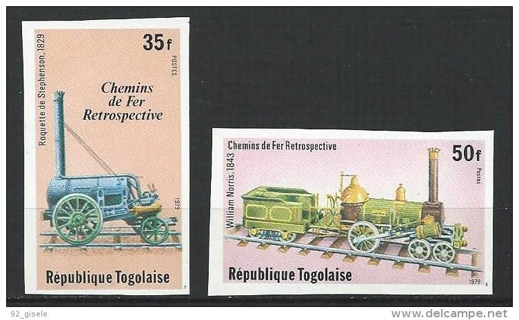 Togo YT 961 Et 962 Non Dentelé " Chemins De Fer " 1979 Neuf** - Togo (1960-...)