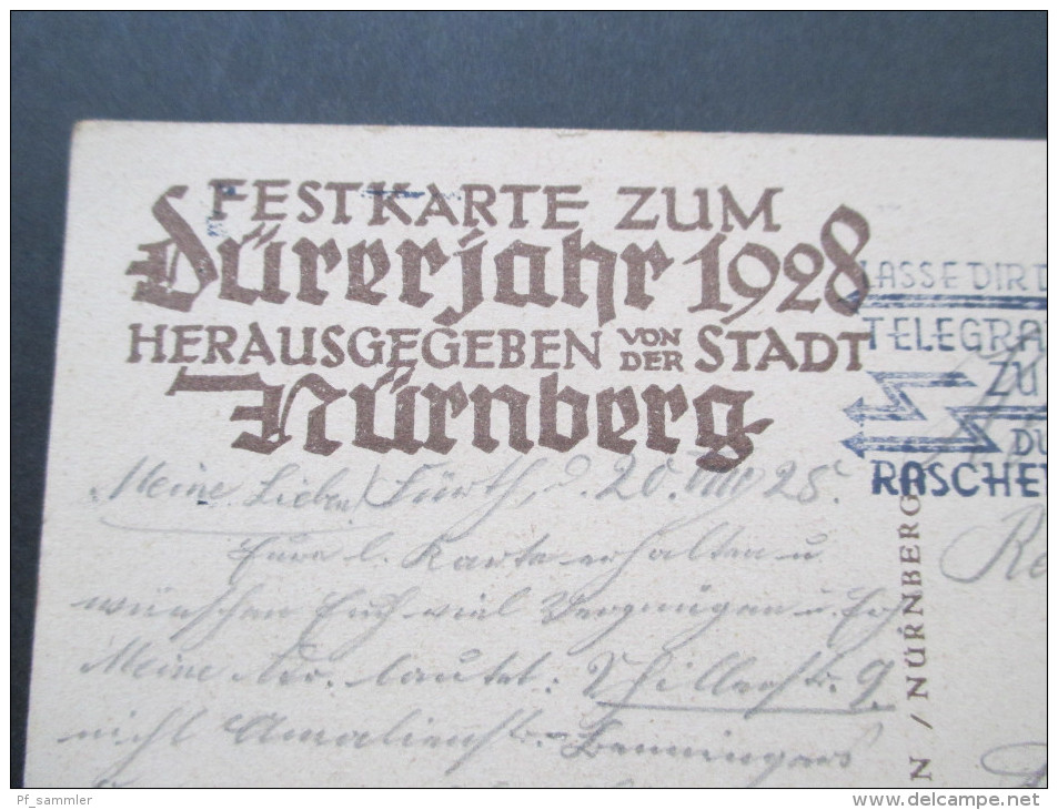 AK 1928 Deutsches Reich. Festkarte Zum Dürrerjahr 1928 Herausgegeben Von Der Stadt Nürnberg. 2 Karten!! - Nuernberg