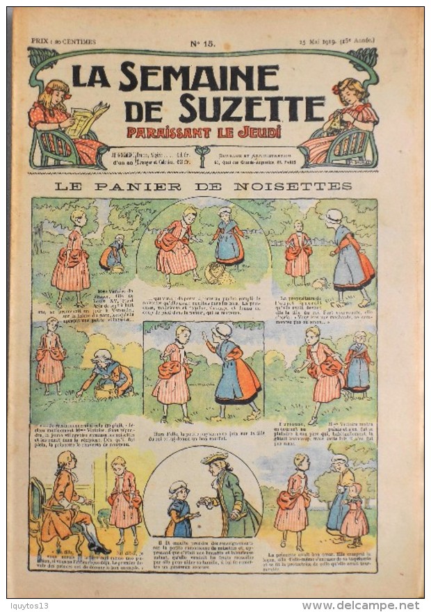 LA SEMAINE DE SUZETTE N° 15 - 15 Mai 1919 ( 15e Année ) COMPLET En BON ETAT - La Semaine De Suzette