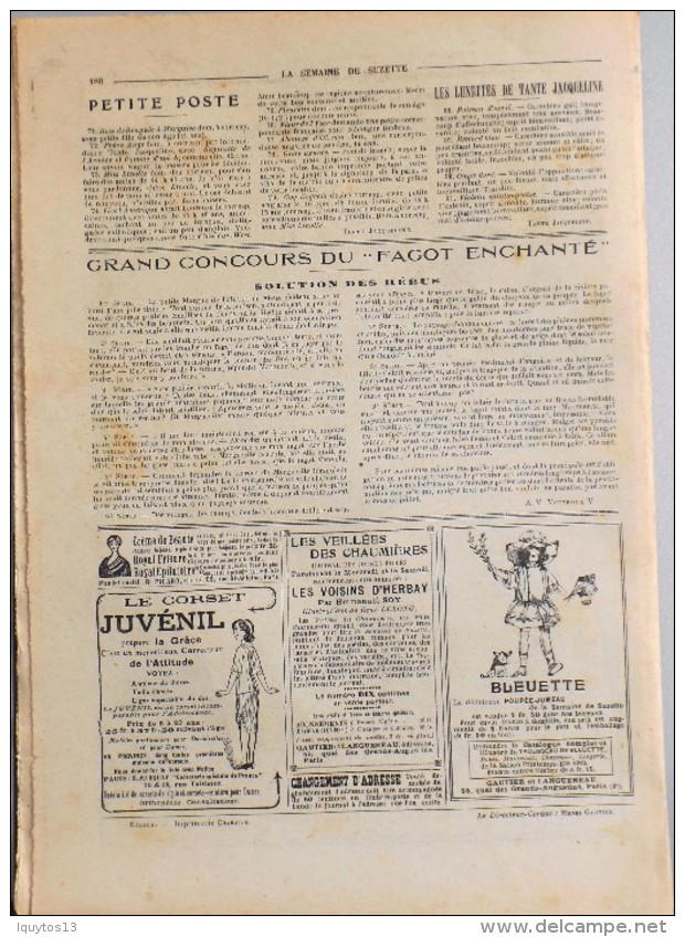 LA SEMAINE DE SUZETTE N° 15 - 15 Mai 1919 ( 15e Année ) COMPLET En BON ETAT - La Semaine De Suzette