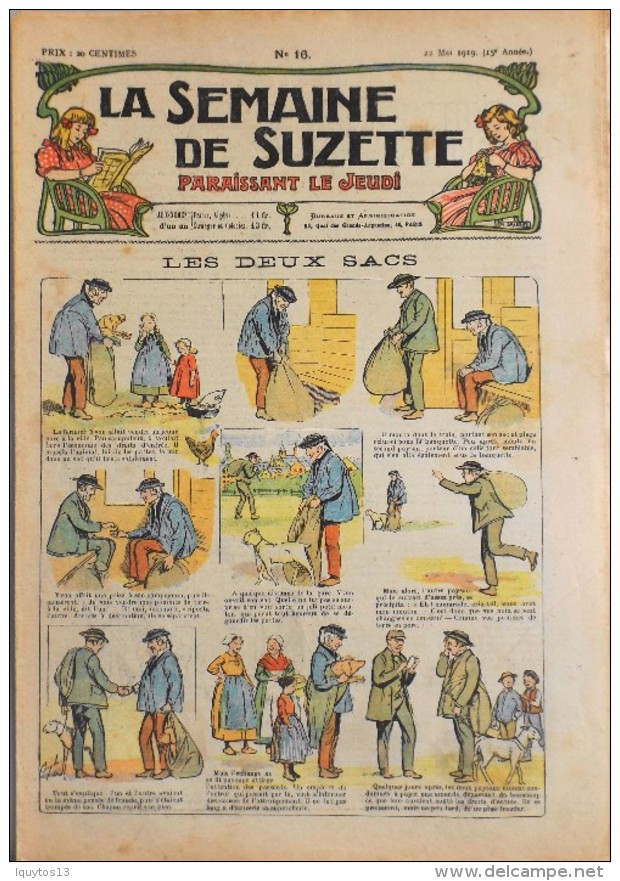 LA SEMAINE DE SUZETTE N° 16 - 22 Mai 1919 ( 15e Année ) COMPLET En BON ETAT - La Semaine De Suzette