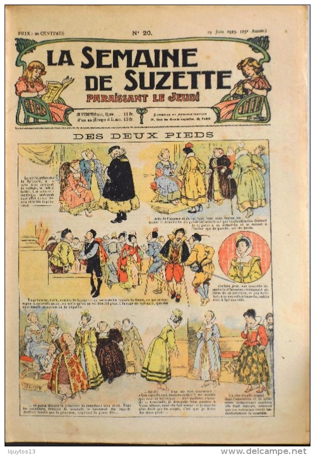 LA SEMAINE DE SUZETTE N° 20 - 19 Juin 1919 ( 15e Année ) COMPLET En BON ETAT - La Semaine De Suzette