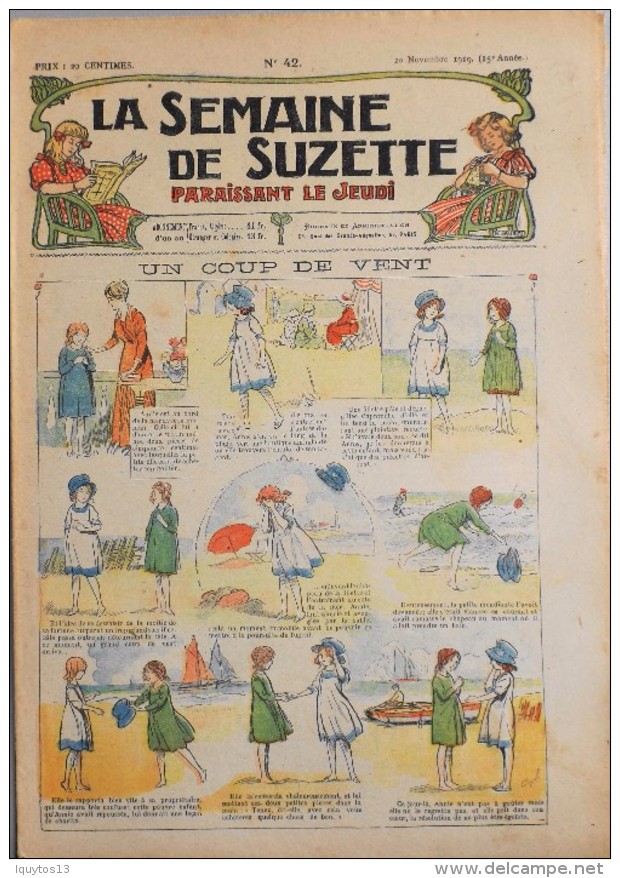 LA SEMAINE DE SUZETTE N° 42 - 20 Novembre 1919 ( 15e Année ) COMPLET En BON ETAT - La Semaine De Suzette