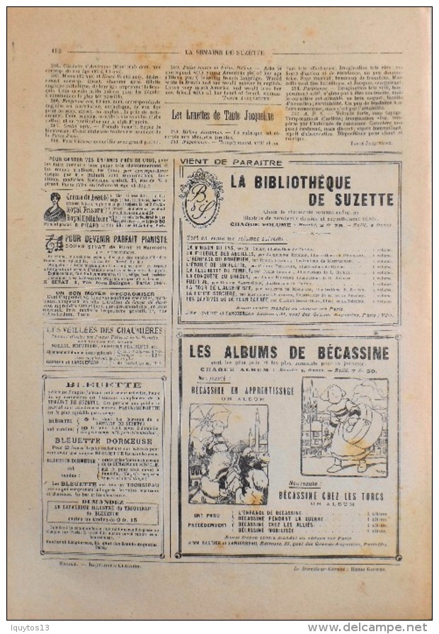 LA SEMAINE DE SUZETTE N° 42 - 20 Novembre 1919 ( 15e Année ) COMPLET En BON ETAT - La Semaine De Suzette