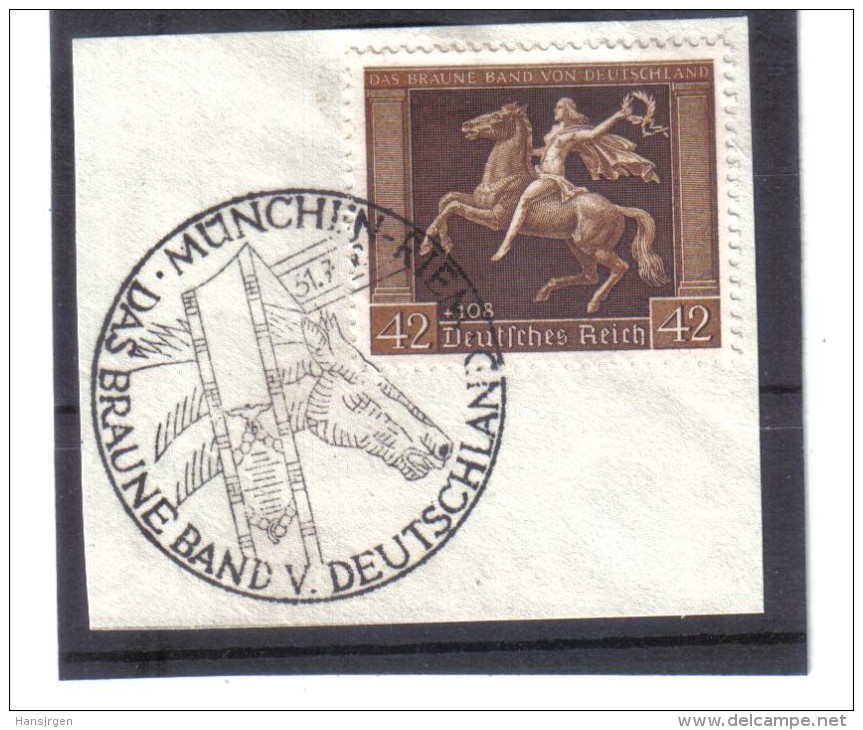 DEL1431  DEUTSCHES REICH 1938  MICHL 671 SONDERSTEMPEL Auf BRIEFSTÜCK Siehe ABBILDUNG - Gebraucht