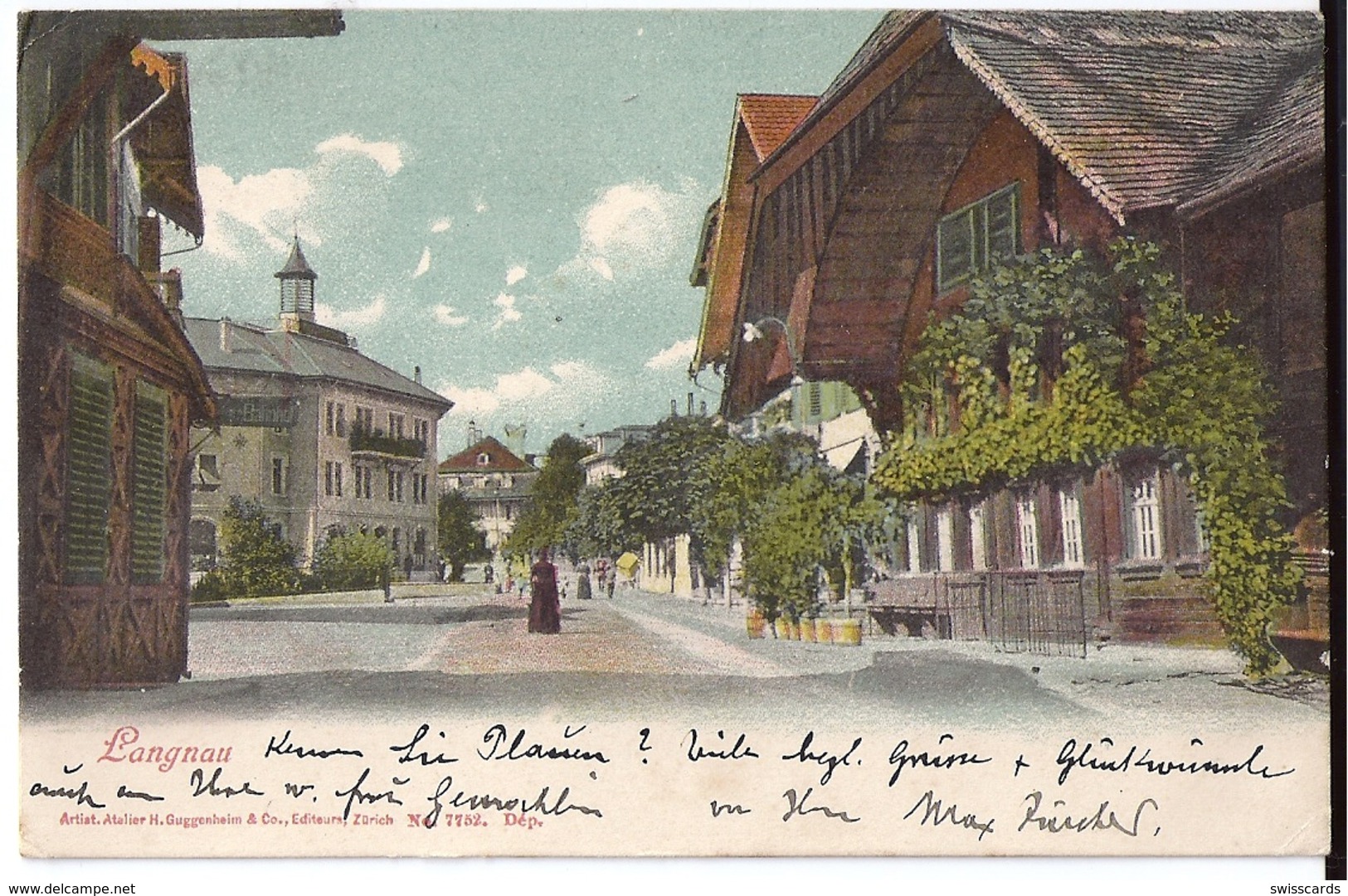 LANGNAU: Colorierte, Animierte Dorfpassage 1904 - Langnau Im Emmental