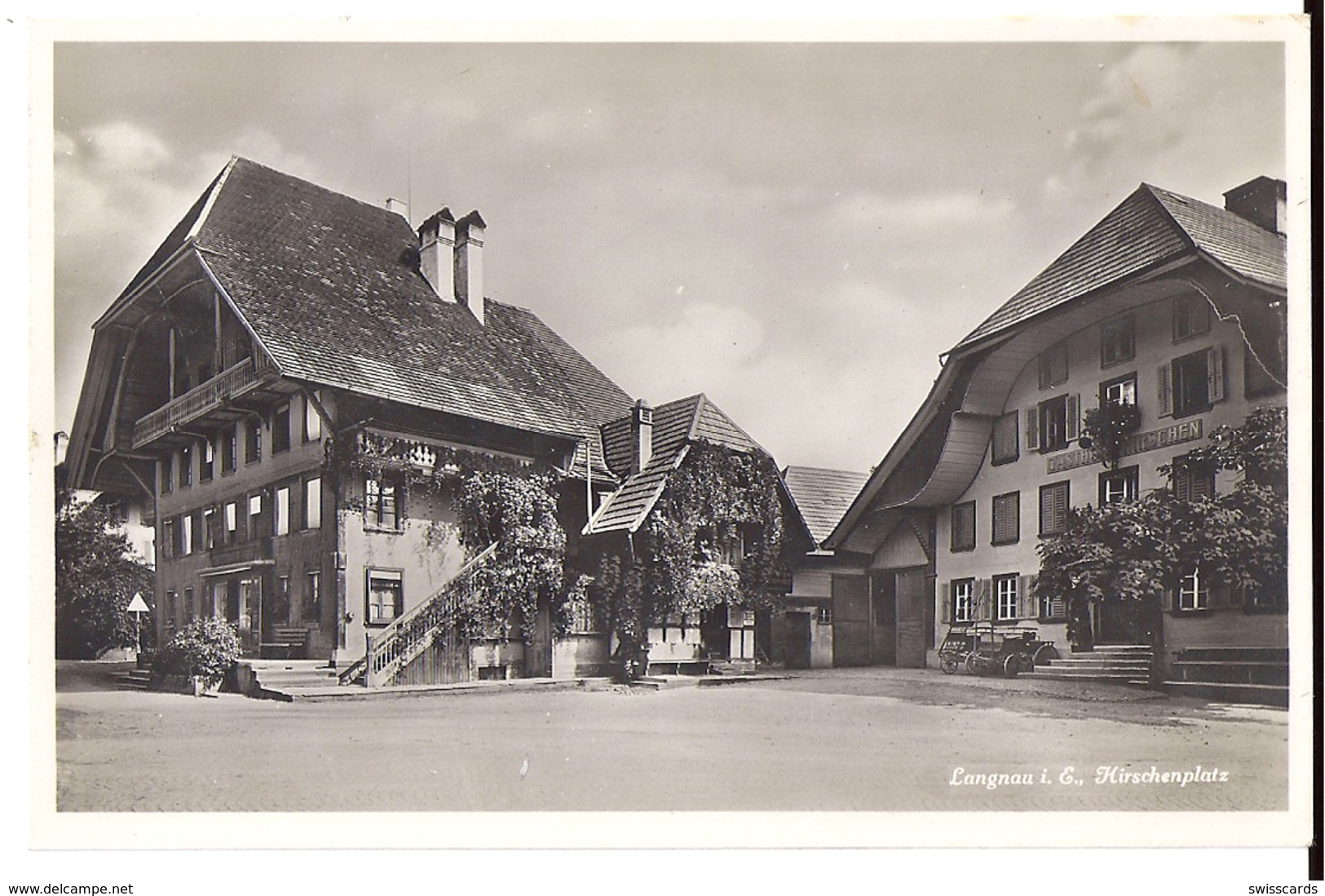 LANGNAU: Hirschenplatz, Foto-AK 1932 - Langnau Im Emmental