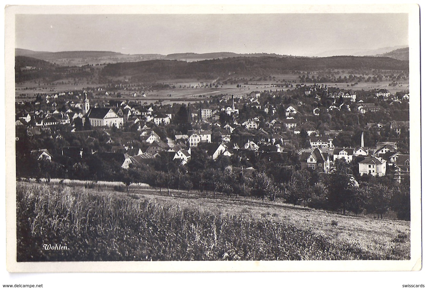 WOHLEN: Generalansicht, Foto-AK 1934 - Wohlen