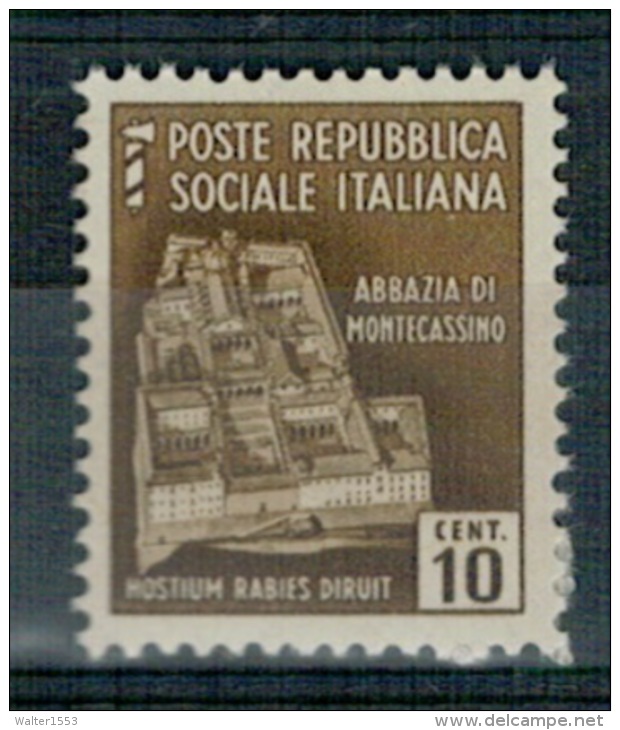 RSI 1944 MONUMENTI DISTRUTTI  10 Cent. ** MNH - Neufs