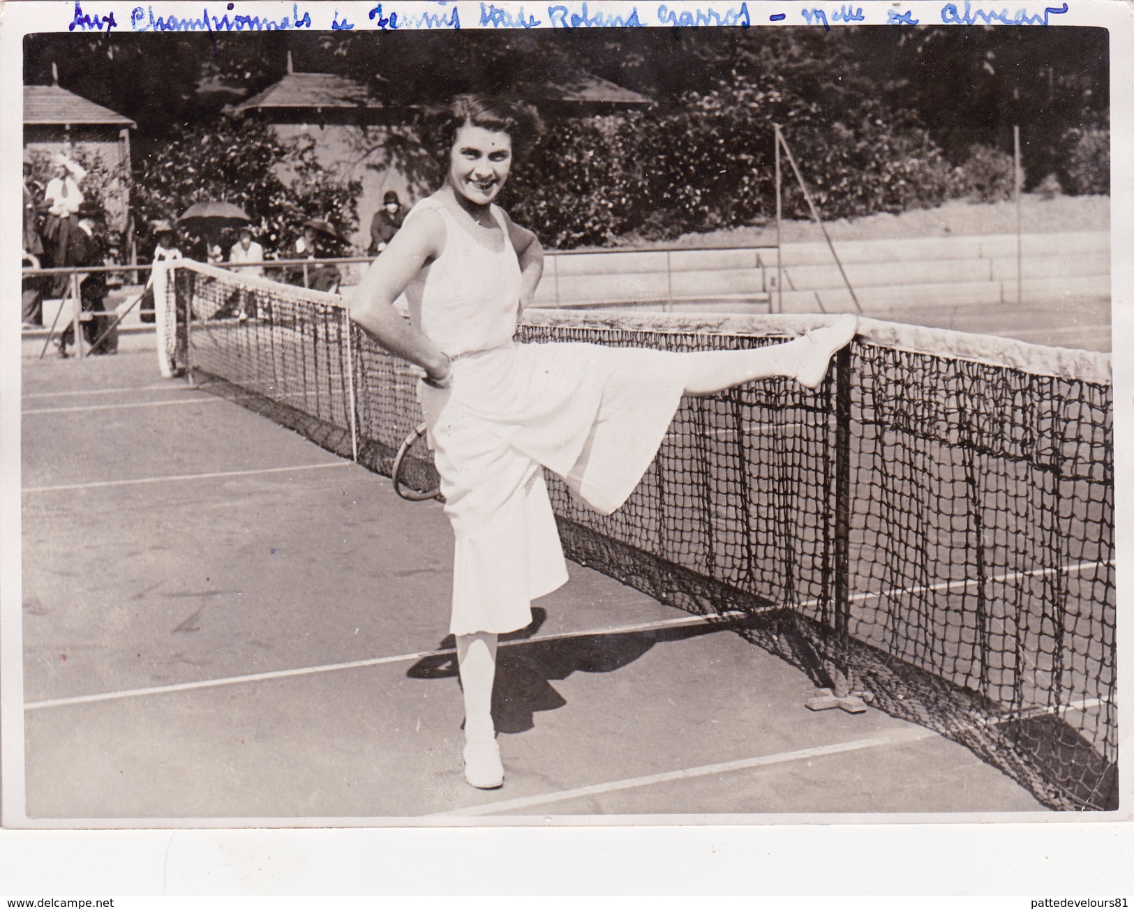 Photo Originale 13 X 18 Sport Jeu Tennis Roland GARROS Mlle DE ALVEAR Jupe-Culotte (2 Scans) - Sport