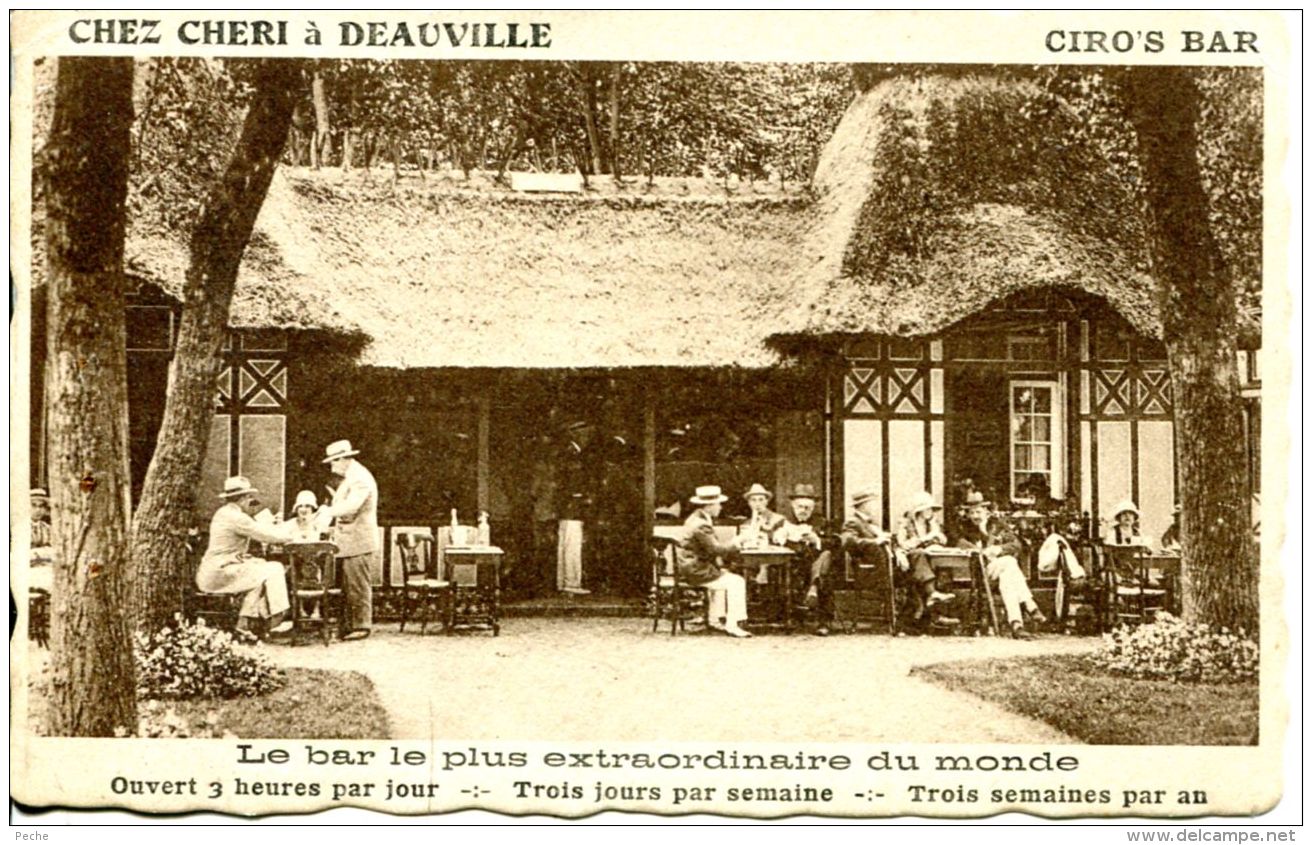 N°6 H -cpa Chez Chéri à Deauville -le Bar Le Plus Extraordinaire Du Monde- - Cafés