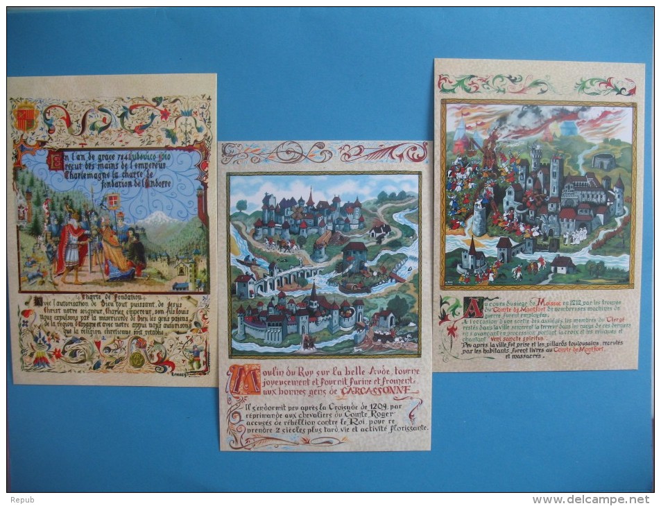 25  Cartes Enluminures  Histoire du Catharisme de 1 à 27