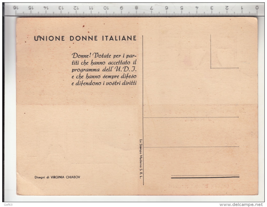Unione Donne Italiane - Elezioni 1946 - Partidos Politicos & Elecciones