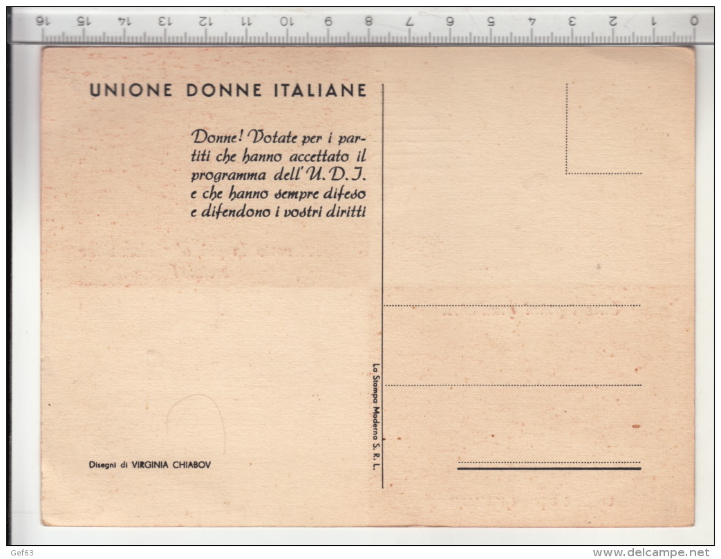 Unione Donne Italiane - Elezioni 1946 - Partis Politiques & élections