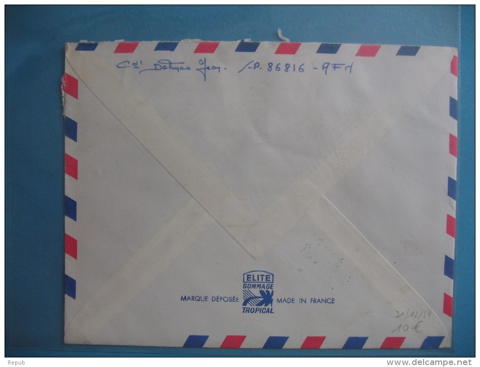 Lettre  AFN   1959   Taxe  50 F Gerbe - 1960-.... Lettres & Documents