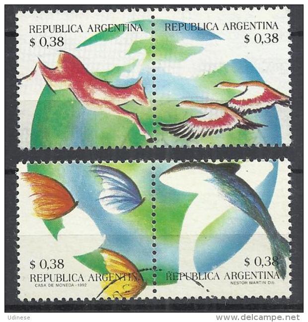 ARGENTINA 1992 - ECOLOGICAL SYSTEM PRESERVATION - CPL. SET - USED OBLITERE GESTEMPELT USADO - Used Stamps