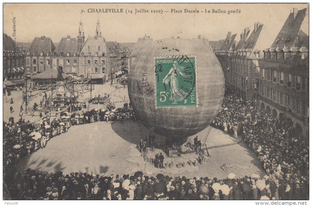 Charleville - 14 Juillet 1910 - Place Ducale - Le Ballon Gonflé - Other & Unclassified