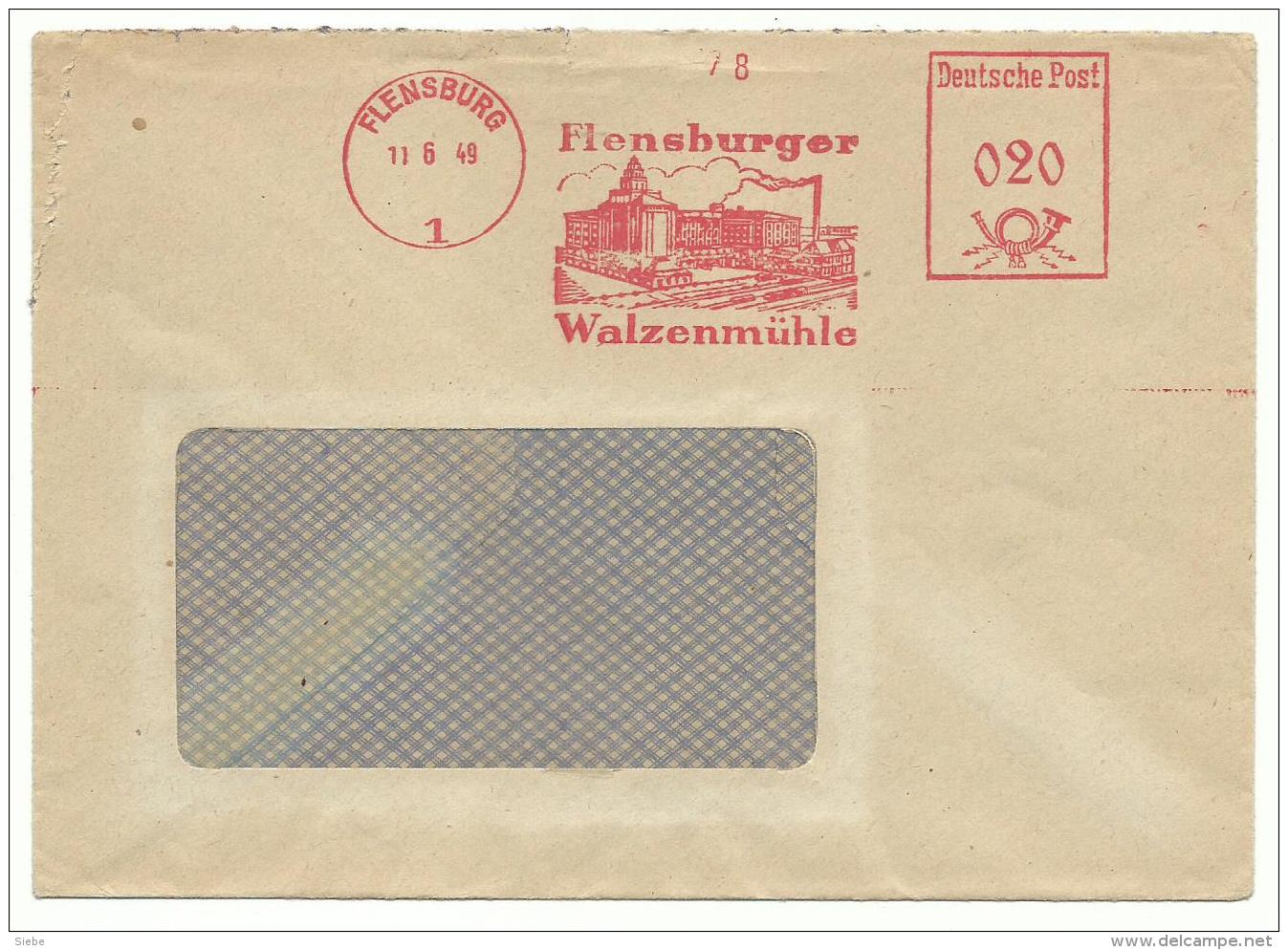 EMA 1949 - Moulin Industriel De Flensburg - Farine, Grain&nbsp; - Agriculture