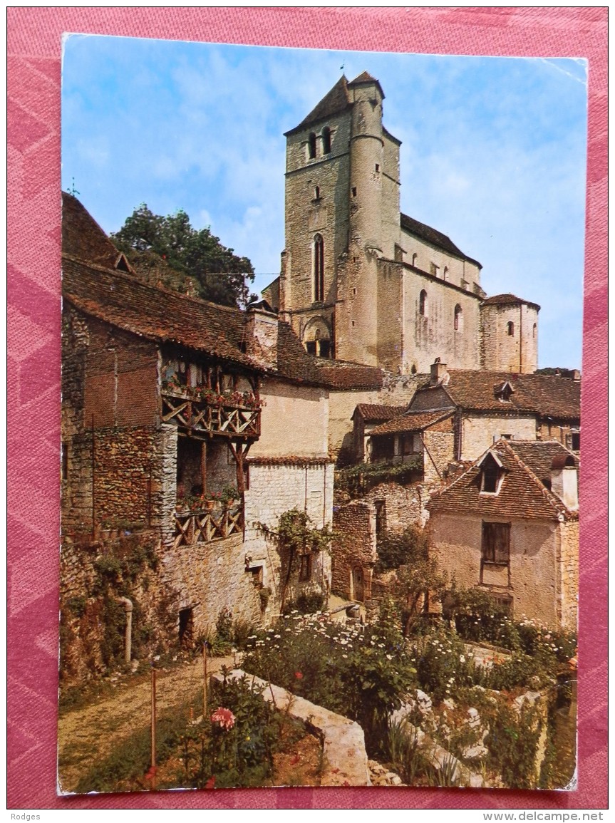 Dep 46 , Cpm Saint CIRQ LAPOPIE , 6 , Vieilles Maisons Du XIII° Siècle Et L'église (149) - Saint-Cirq-Lapopie