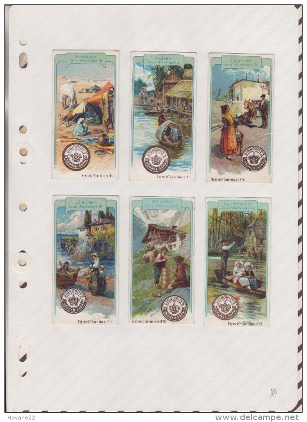 6AI3732 CHROMO  DIGNOWITYS KRONEN GARN    Lot De 6 Collé Sur Une Feuille - Autres & Non Classés