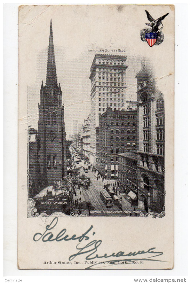 ETATS UNIS - NEW YORK - Lower Broadway 1900... - Broadway