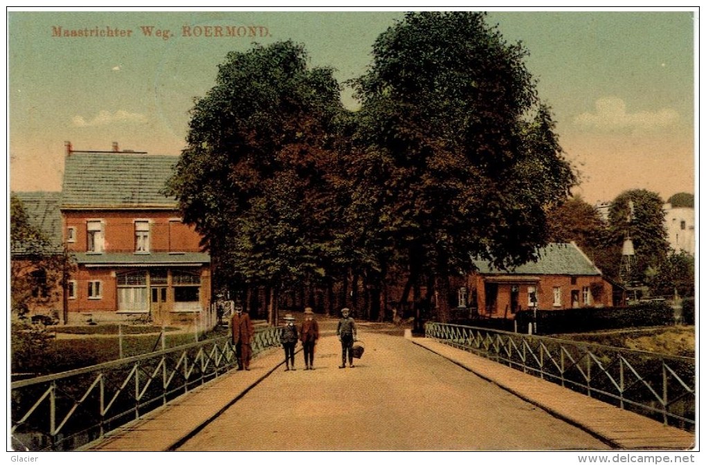 ROERMOND - Maastrichter Weg - 2 Scans - Militaire Post 1912 - Roermond