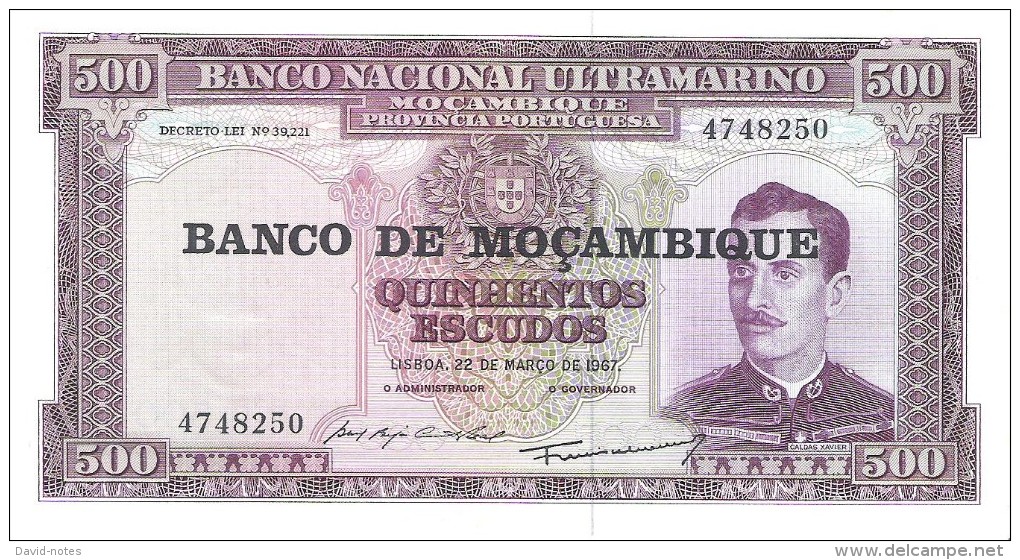 Mozambique - Pick 118 - 500 Escudos 1976 - Unc - Mozambico