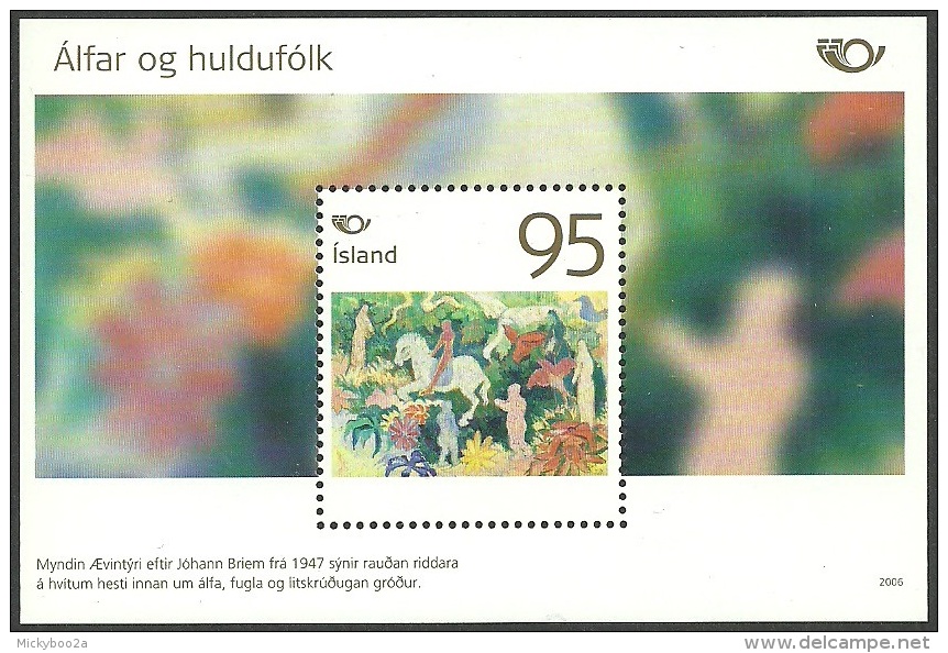 ICELAND 2006 NORSE MYTHOLOGY JOINT ISSUE HORSES M/SHEET MNH - Ungebraucht