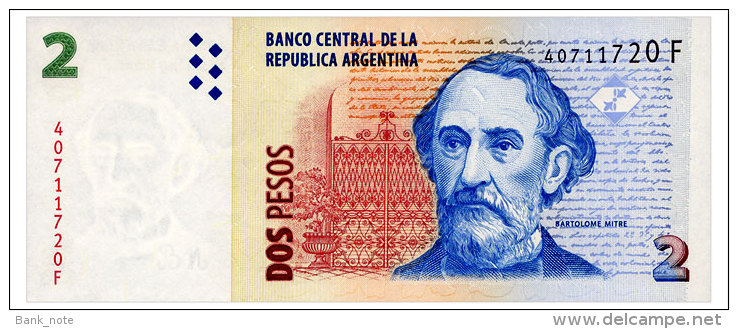 ARGENTINA 2 PESOS ND(2005) SERIES F Pick 352 Unc - Argentine