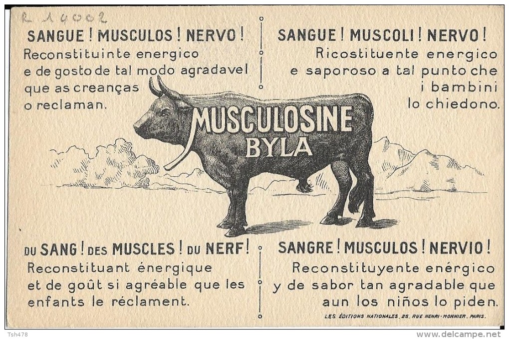 Carte Publicité  MUSCULOSINE BYLA--XIV  KABYLIE--illust. LESSIEUX--voir 2 Scans - Lessieux