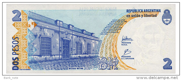 ARGENTINA 2 PESOS ND(2008) SERIES J Pick 352 Unc - Argentinië