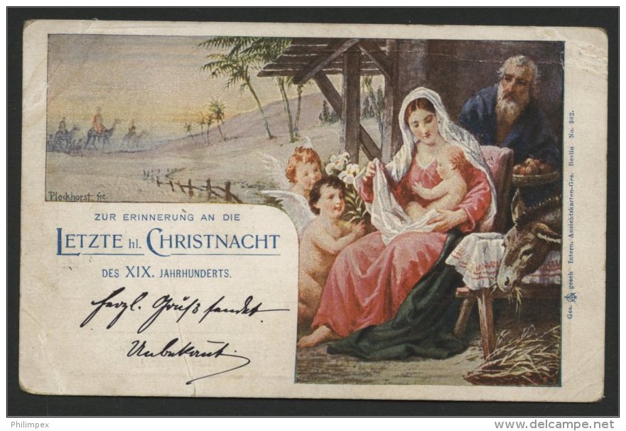 AUSTRIA, 20 PARA On 5 On LITHO POSTCARD JERICHO, CHRISTIAN TOPIC / CHRISTMAS - Cartas & Documentos