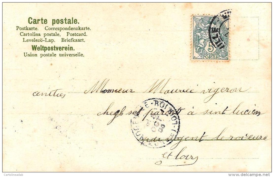 [DC3291] CPA - VASO DI FIORI - VIaggiata 1903 - Old Postcard - Fiori