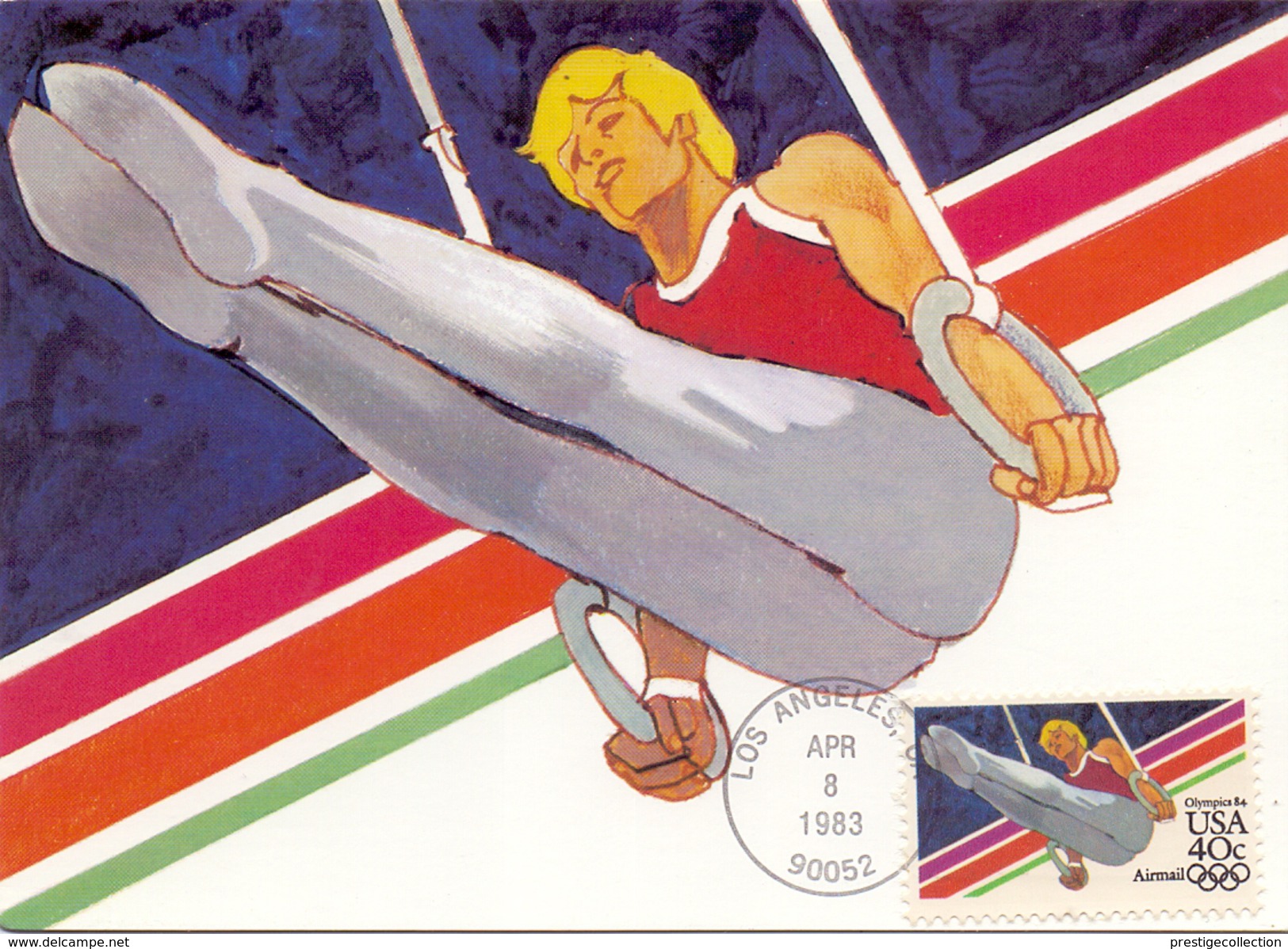 USA LOS ANGELES 1983 MAXIMUN POST CARD  ATHLETIC SPORT (SET160272) - Cartoline Maximum