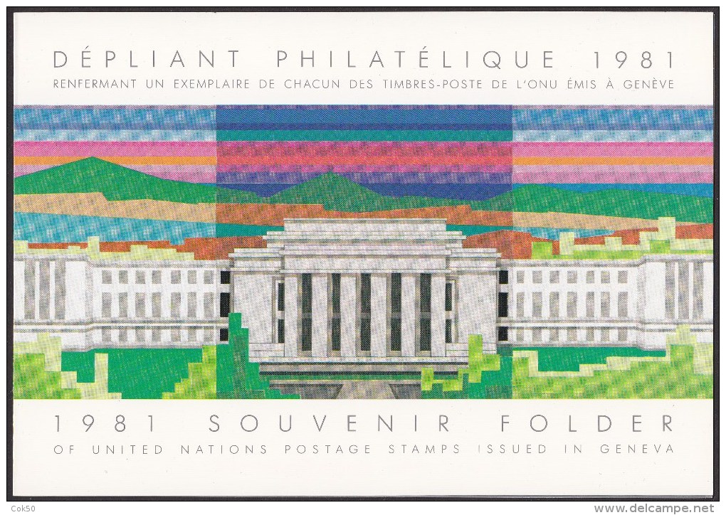 UN - United Nations Geneva 1981 Cancelled Souvenir Folder - Year Pack - Autres & Non Classés