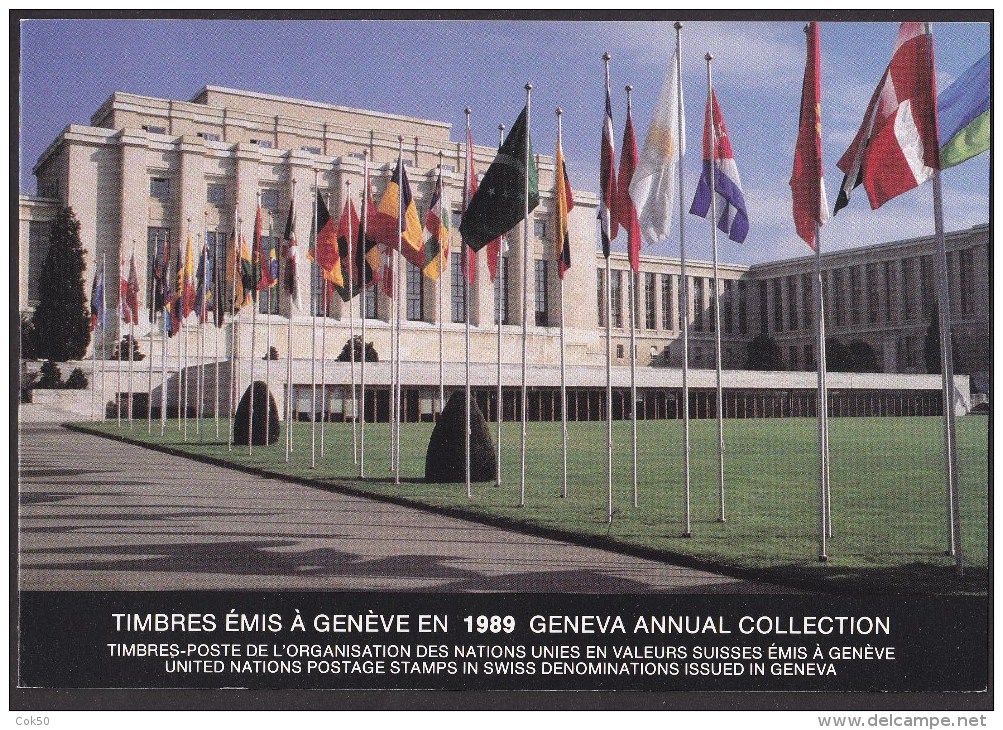 UN - United Nations Geneva 1989 Cancelled Souvenir Folder - Year Pack - Otros & Sin Clasificación