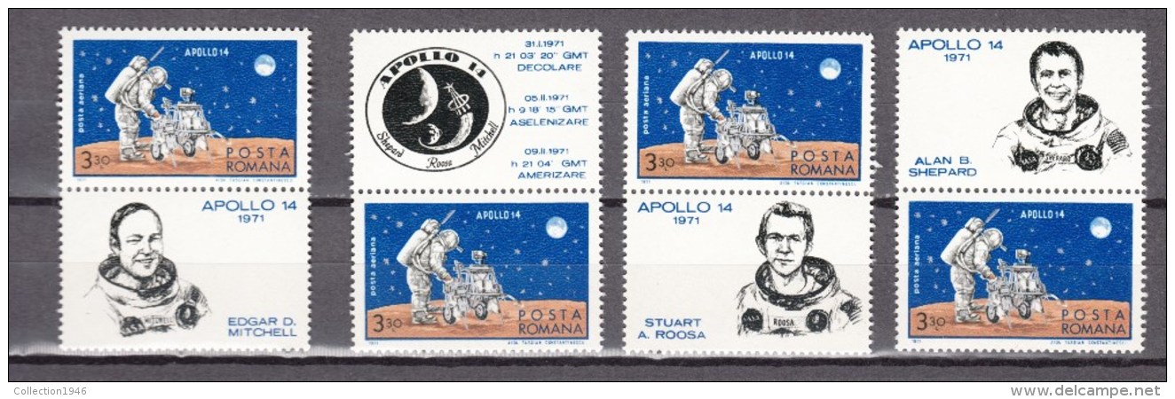 Romania 1971,4V+Tab,aerospace,ruimtevaart,luft Und Raumfahrt,de L'aérospatiale ,MNH/Postfris(A2752) - Autres & Non Classés