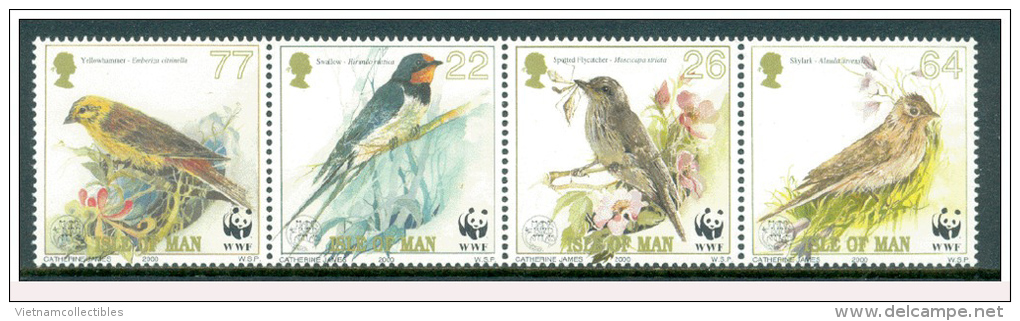 (WWF-272) W.W.F. Isle Of Man Bird MNH Strip Stamps 2000 - Unused Stamps