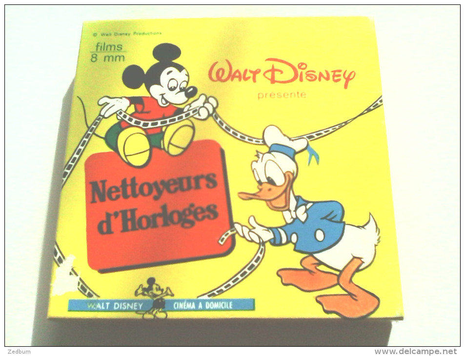 SUPER 8 - NETTOYEURS D HORLOGE - WALT DISNEY - Bobines De Films: 35mm - 16mm - 9,5+8+S8mm