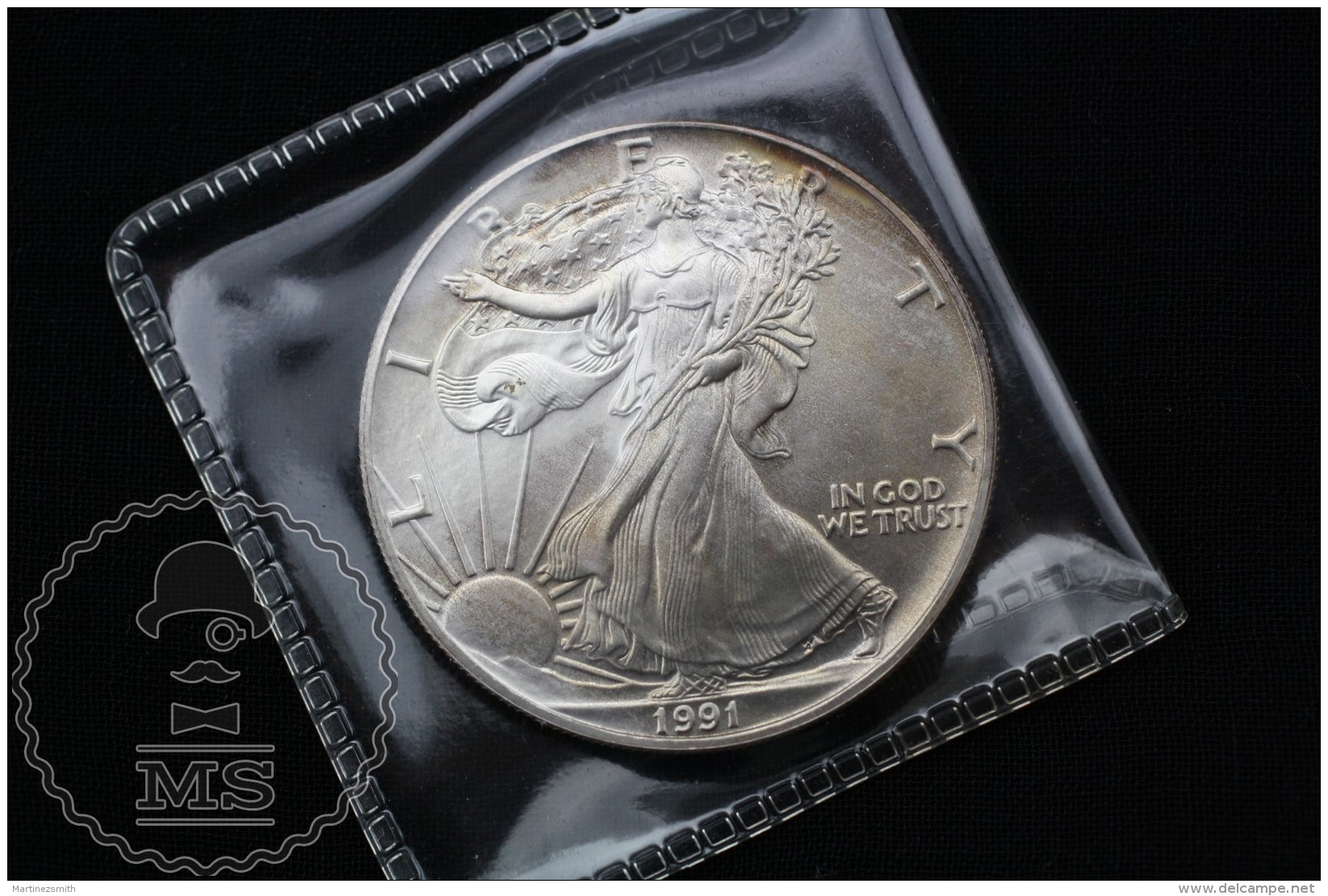 United States 1991 American Silver Eagle Dollar 1 Oz Fine Silver - 1979-1999: Anthony