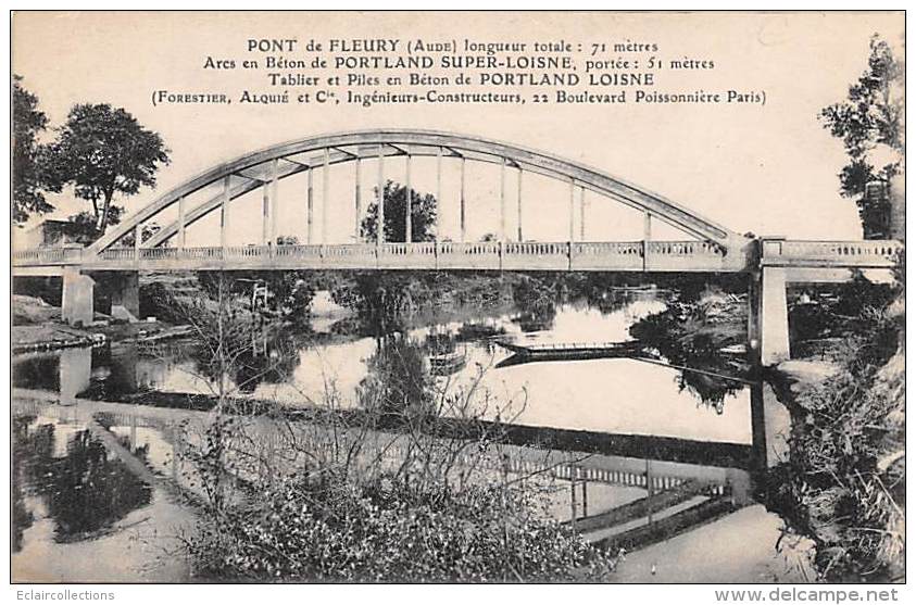 Fleury D'Aude - St Pierre La Mer     11      Le Pont. Arc En Béton De Portland Loisne - Andere & Zonder Classificatie